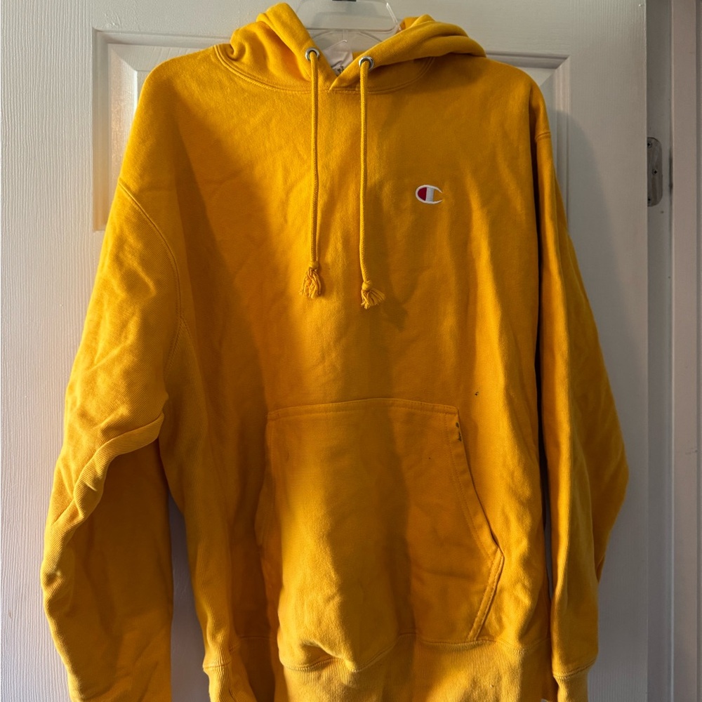 Champion Men's Yellow Hoodie